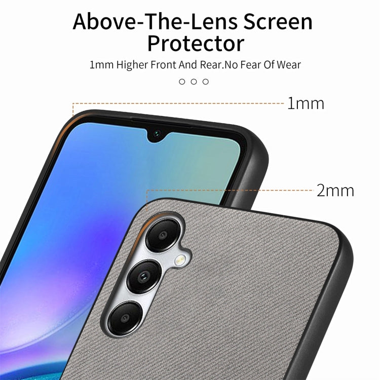 For Samsung Galaxy A15 Twill Fabric Leather Skin Back Phone Case