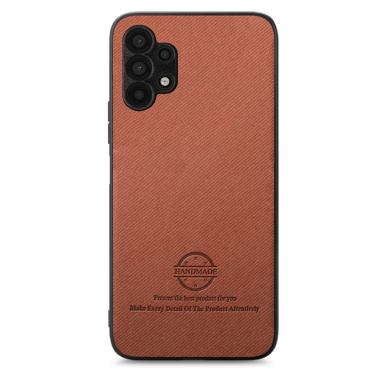 For Samsung Galaxy A32 4G Twill Fabric Leather Skin Back Phone Case