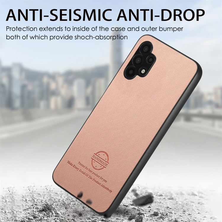 For Samsung Galaxy A32 4G Twill Fabric Leather Skin Back Phone Case