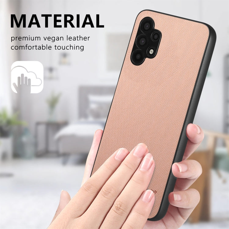 For Samsung Galaxy A32 4G Twill Fabric Leather Skin Back Phone Case