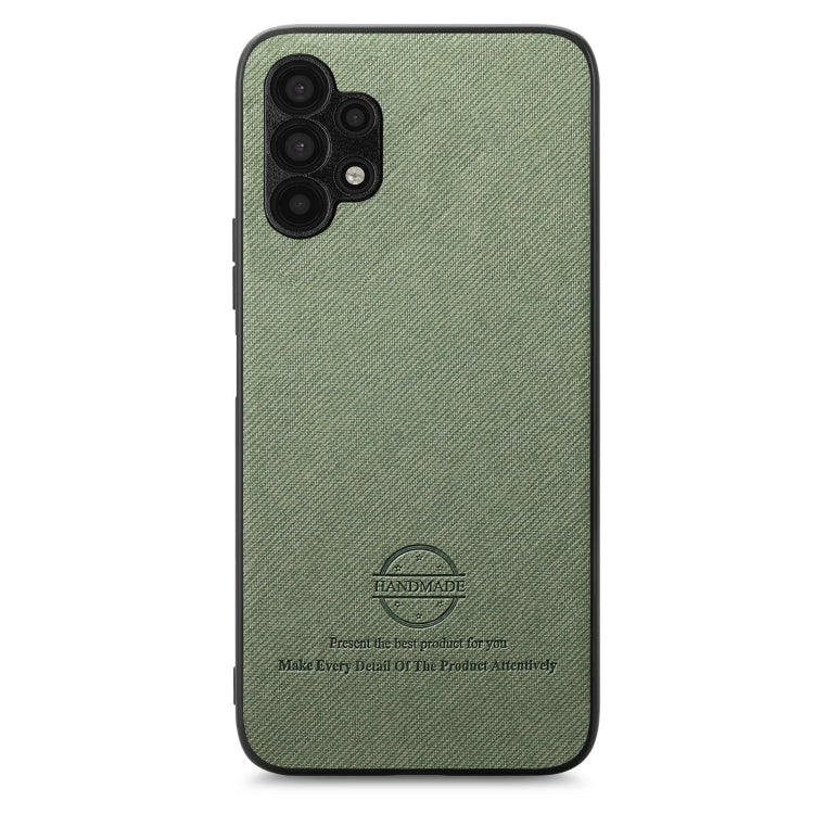 For Samsung Galaxy A32 4G Twill Fabric Leather Skin Back Phone Case