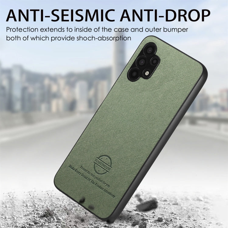 For Samsung Galaxy A32 4G Twill Fabric Leather Skin Back Phone Case