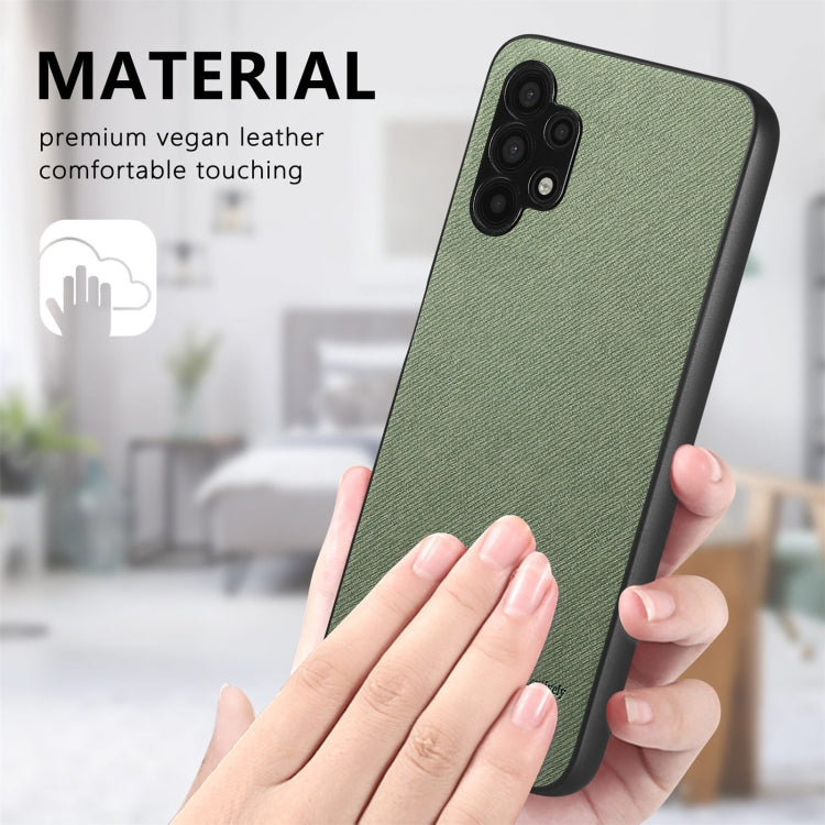 For Samsung Galaxy A32 4G Twill Fabric Leather Skin Back Phone Case