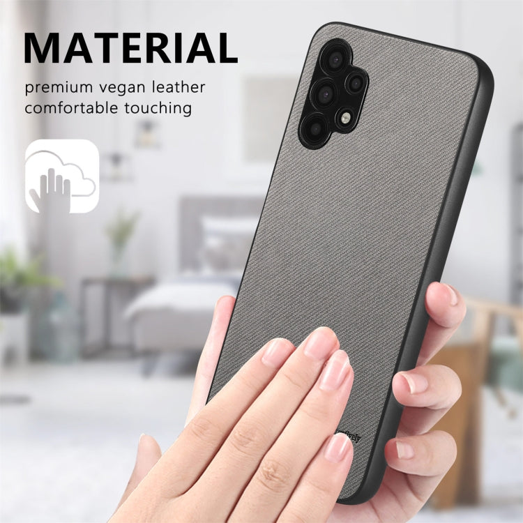 For Samsung Galaxy A32 4G Twill Fabric Leather Skin Back Phone Case