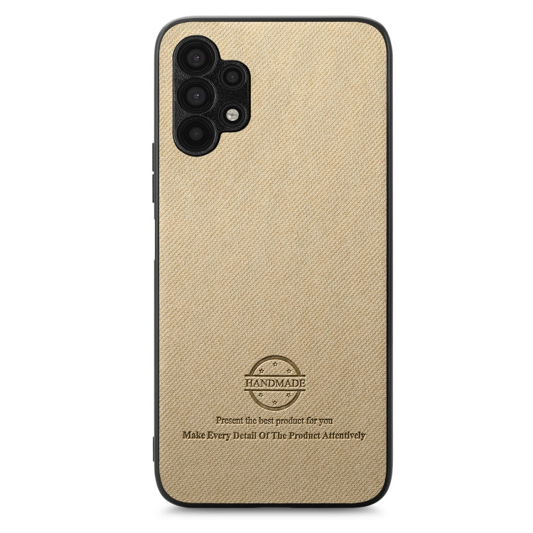 For Samsung Galaxy A32 4G Twill Fabric Leather Skin Back Phone Case