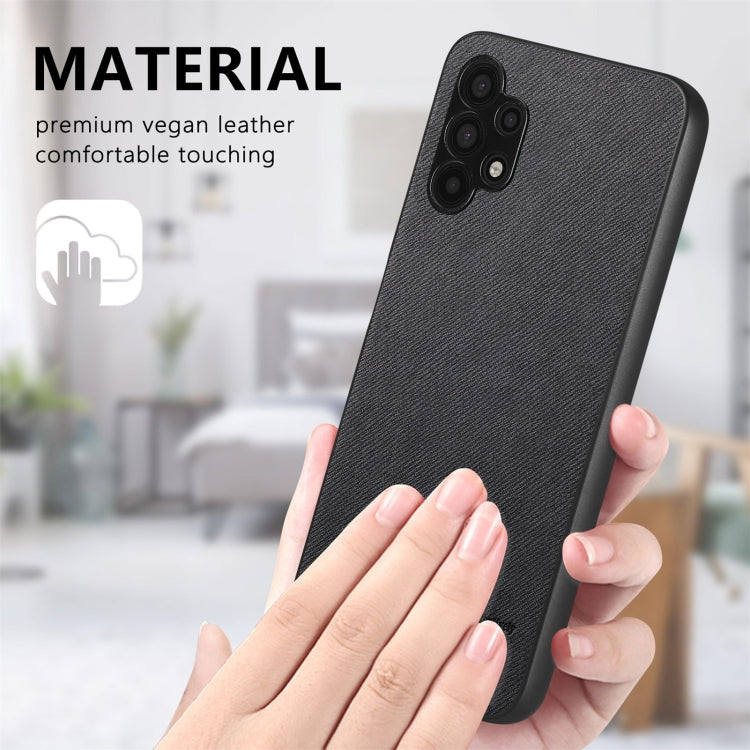 For Samsung Galaxy A32 4G Twill Fabric Leather Skin Back Phone Case
