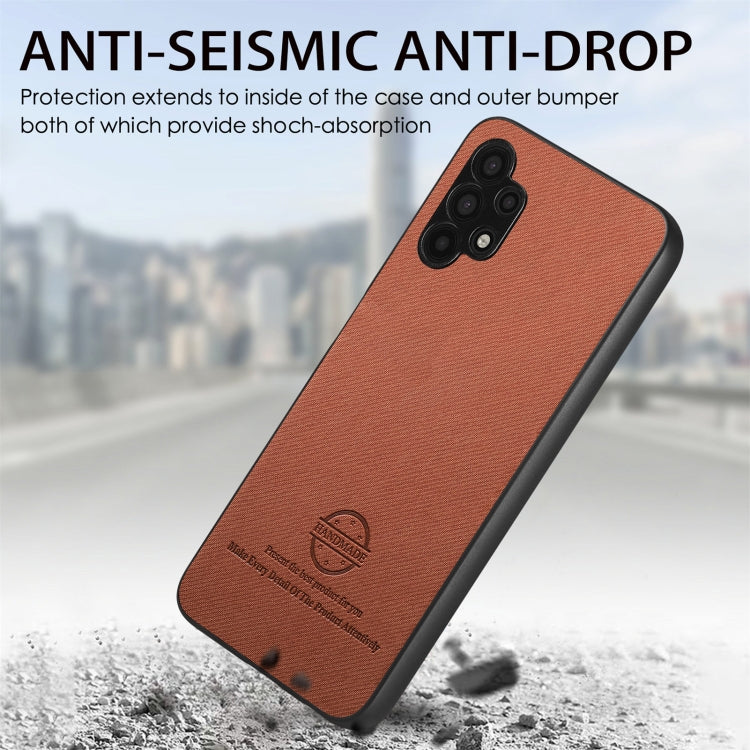For Samsung Galaxy A32 5G Twill Fabric Leather Skin Back Phone Case