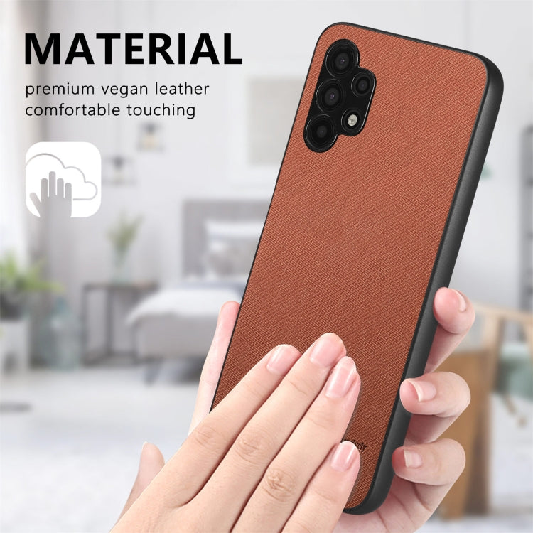 For Samsung Galaxy A32 5G Twill Fabric Leather Skin Back Phone Case