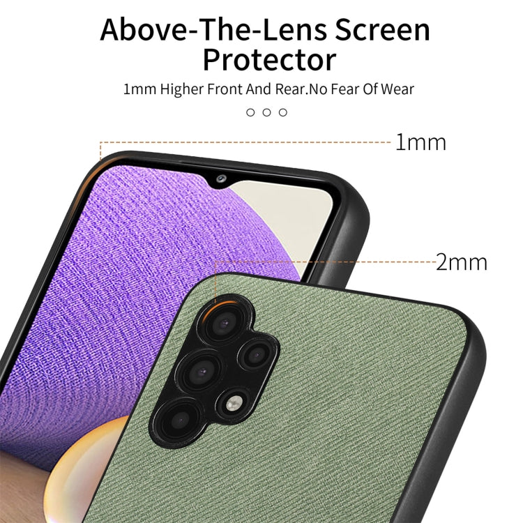 For Samsung Galaxy A32 5G Twill Fabric Leather Skin Back Phone Case