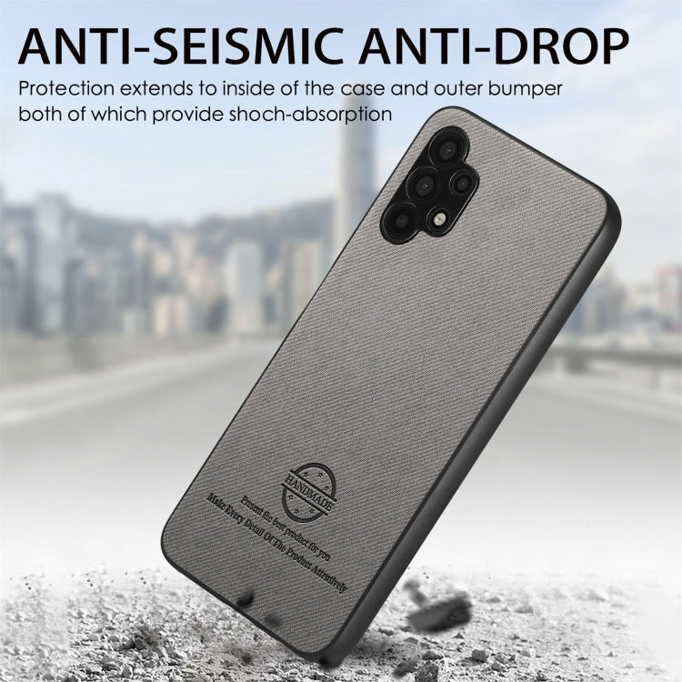 For Samsung Galaxy A32 5G Twill Fabric Leather Skin Back Phone Case