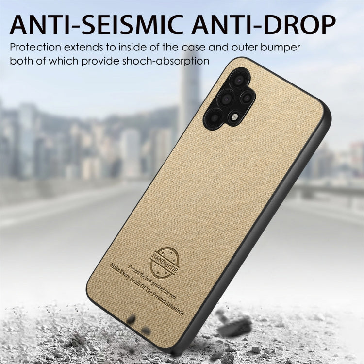 For Samsung Galaxy A32 5G Twill Fabric Leather Skin Back Phone Case