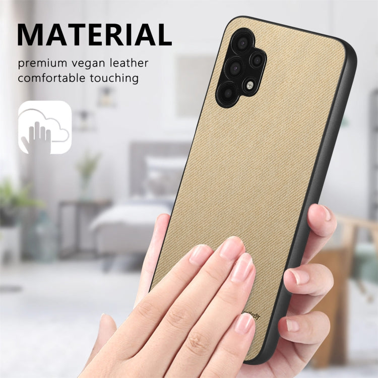 For Samsung Galaxy A32 5G Twill Fabric Leather Skin Back Phone Case