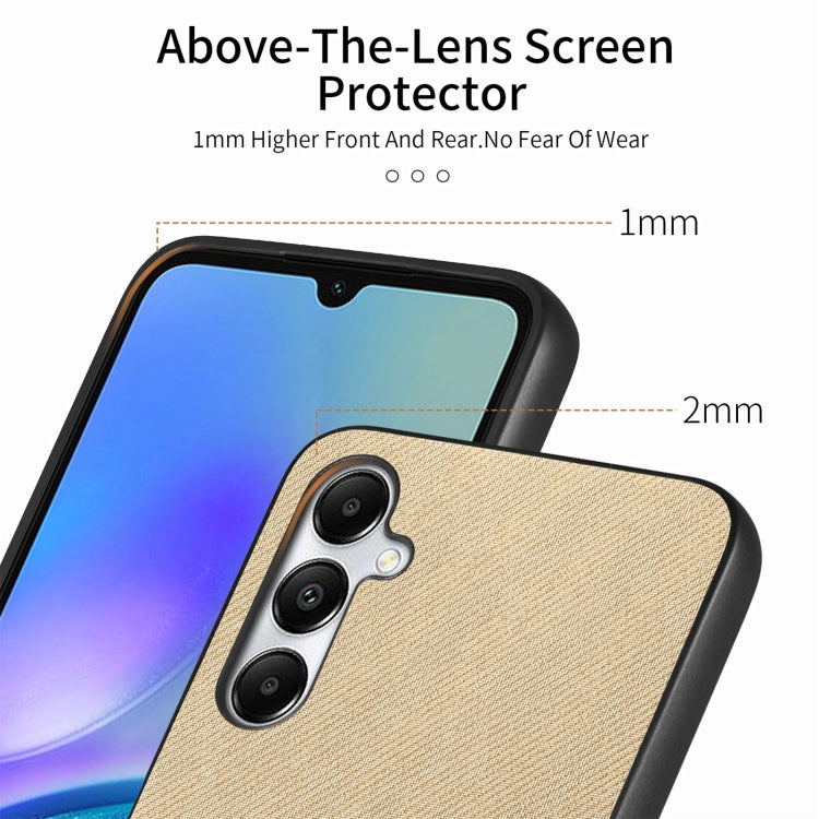 For Samsung Galaxy A34 5G Twill Fabric Leather Skin Back Phone Case
