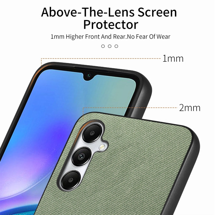 For Samsung Galaxy A35 5G Twill Fabric Leather Skin Back Phone Case