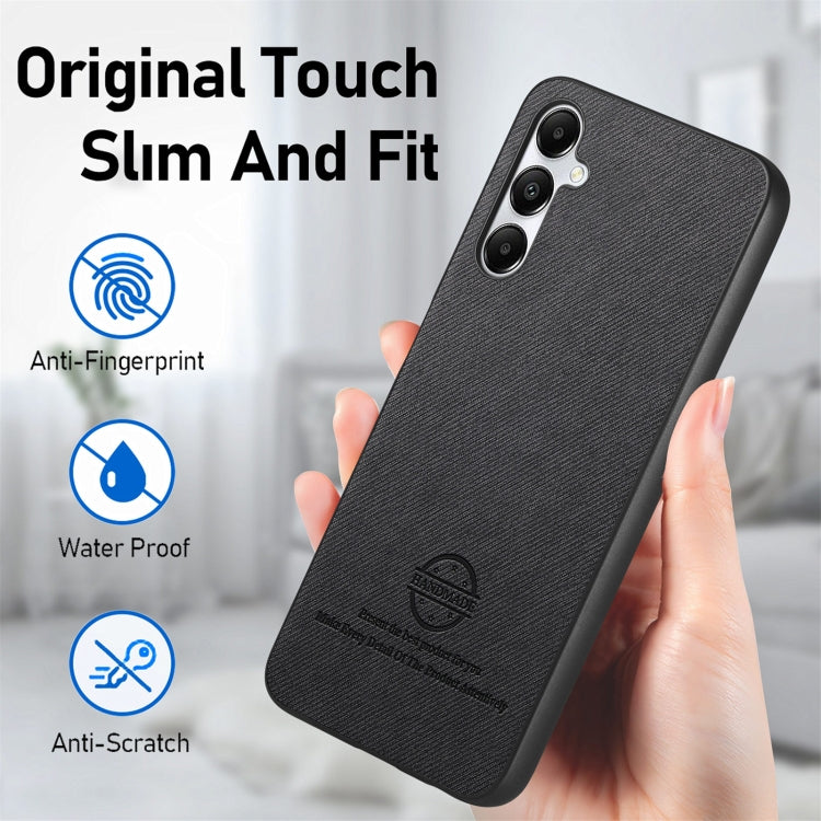 For Samsung Galaxy A35 5G Twill Fabric Leather Skin Back Phone Case