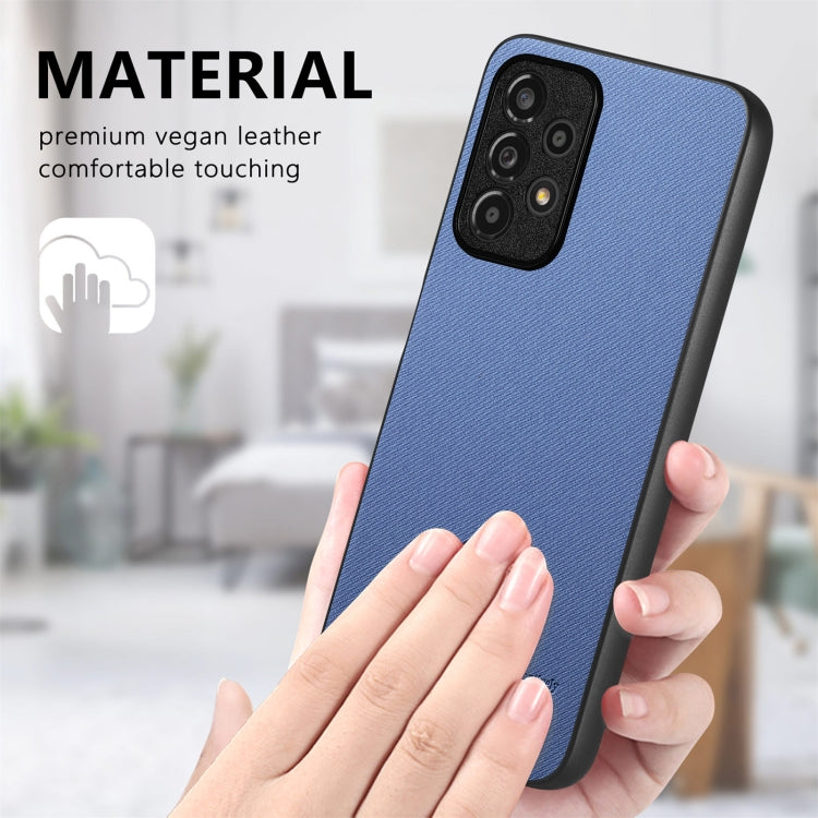 For Samsung Galaxy A52 Twill Fabric Leather Skin Back Phone Case