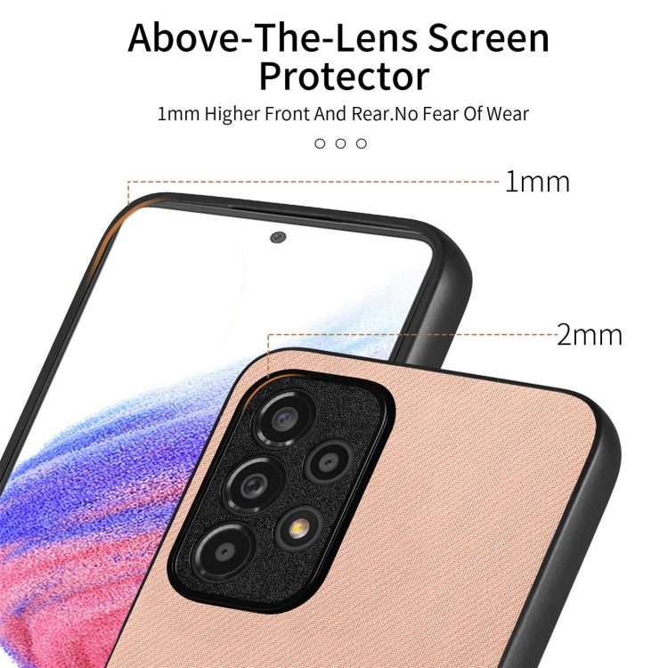 For Samsung Galaxy A52 Twill Fabric Leather Skin Back Phone Case