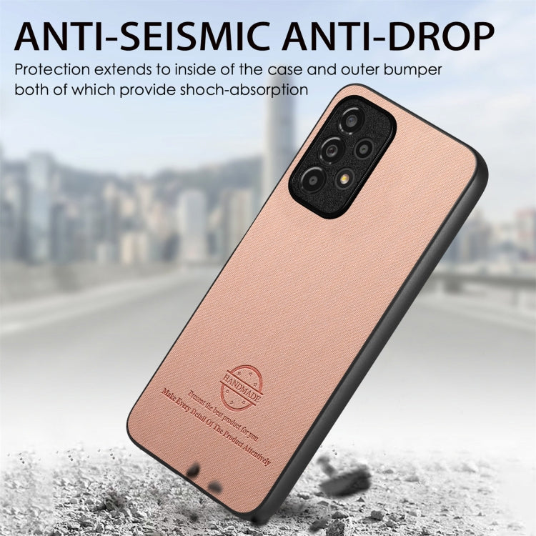 For Samsung Galaxy A52 Twill Fabric Leather Skin Back Phone Case