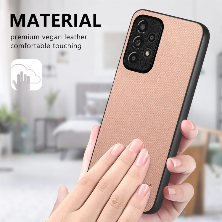 For Samsung Galaxy A52 Twill Fabric Leather Skin Back Phone Case