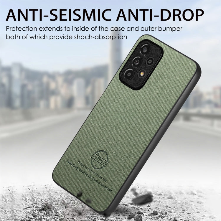 For Samsung Galaxy A52 Twill Fabric Leather Skin Back Phone Case