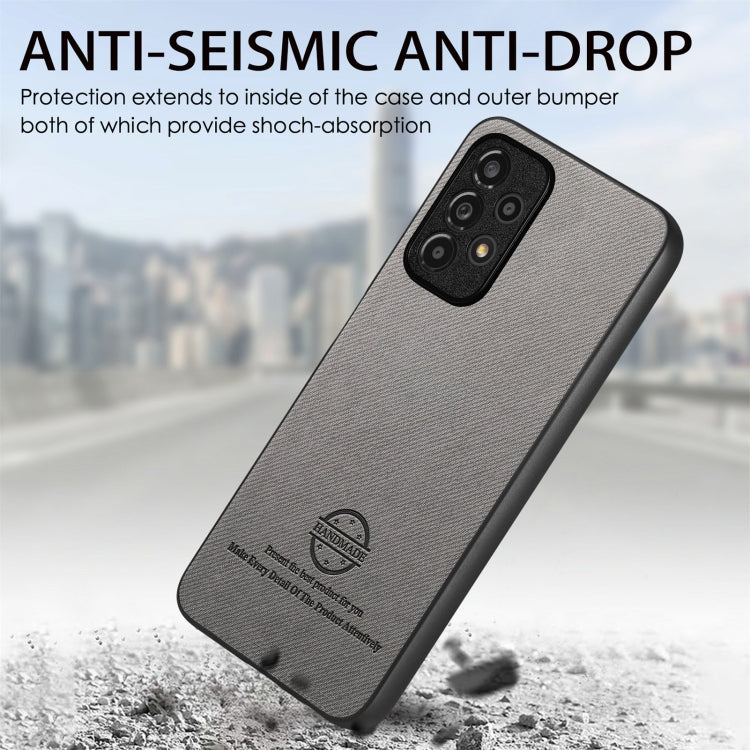 For Samsung Galaxy A52 Twill Fabric Leather Skin Back Phone Case