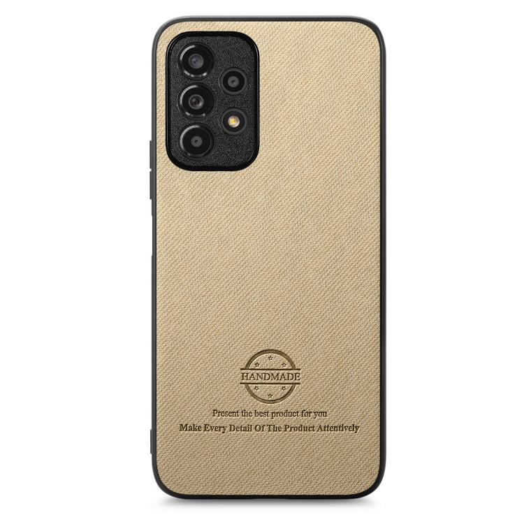 For Samsung Galaxy A52 Twill Fabric Leather Skin Back Phone Case