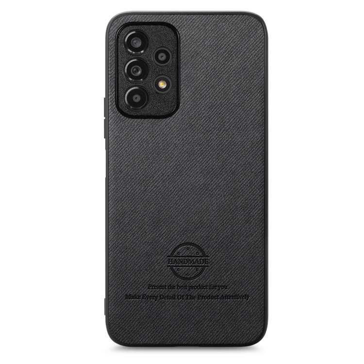 For Samsung Galaxy A52 Twill Fabric Leather Skin Back Phone Case