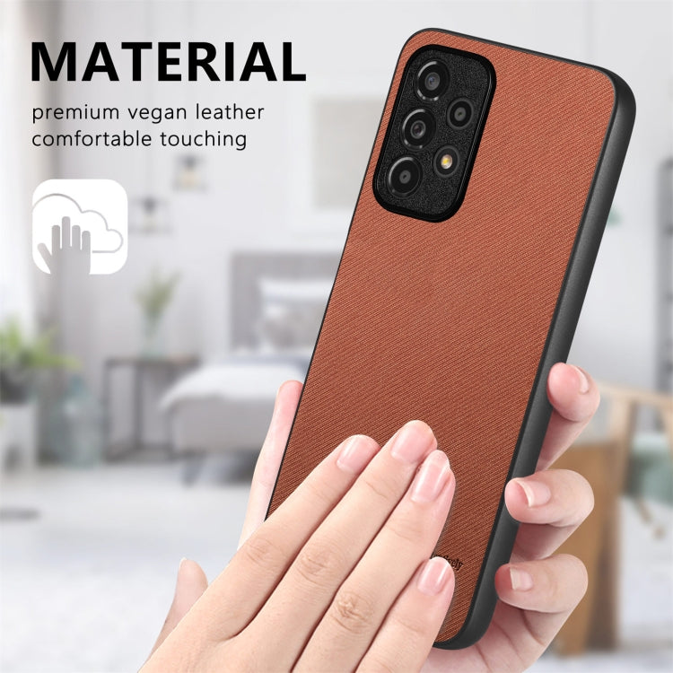 For Samsung Galaxy A53 5G Twill Fabric Leather Skin Back Phone Case