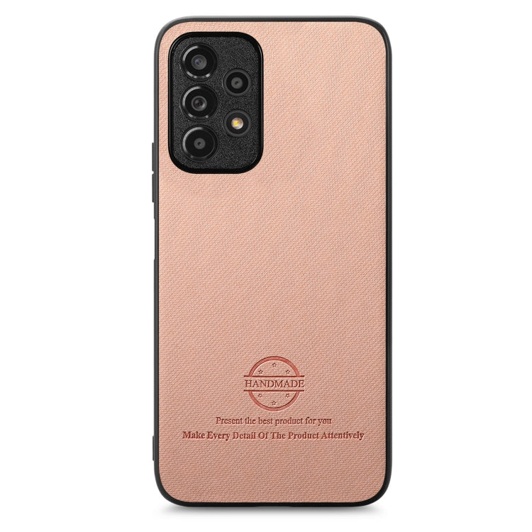 For Samsung Galaxy A53 5G Twill Fabric Leather Skin Back Phone Case