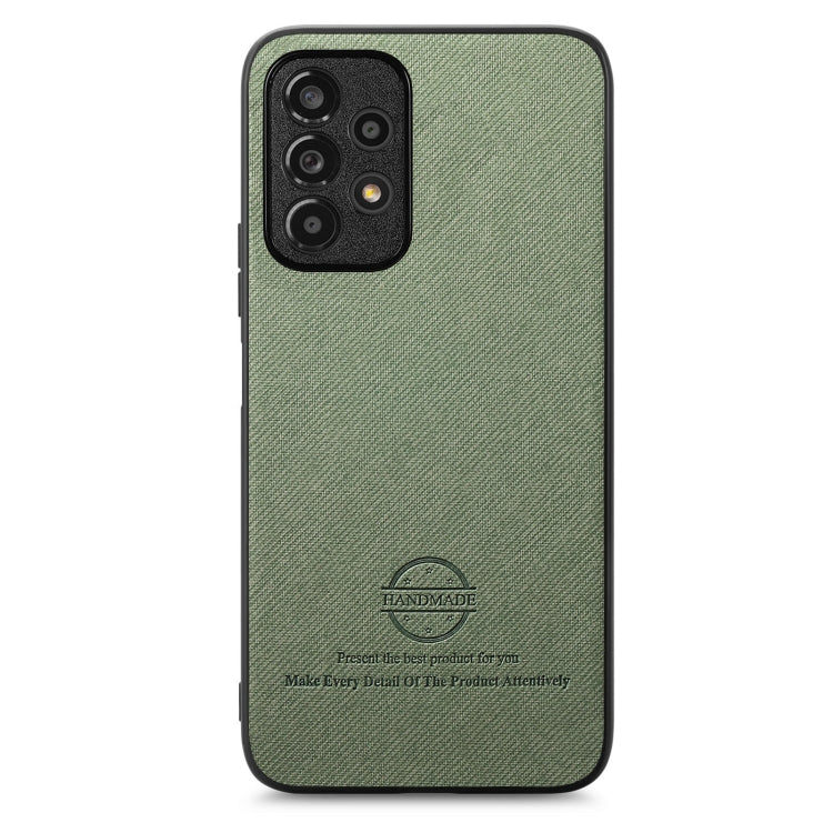 For Samsung Galaxy A53 5G Twill Fabric Leather Skin Back Phone Case