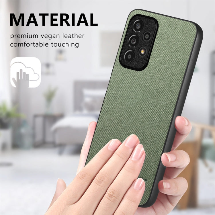 For Samsung Galaxy A53 5G Twill Fabric Leather Skin Back Phone Case