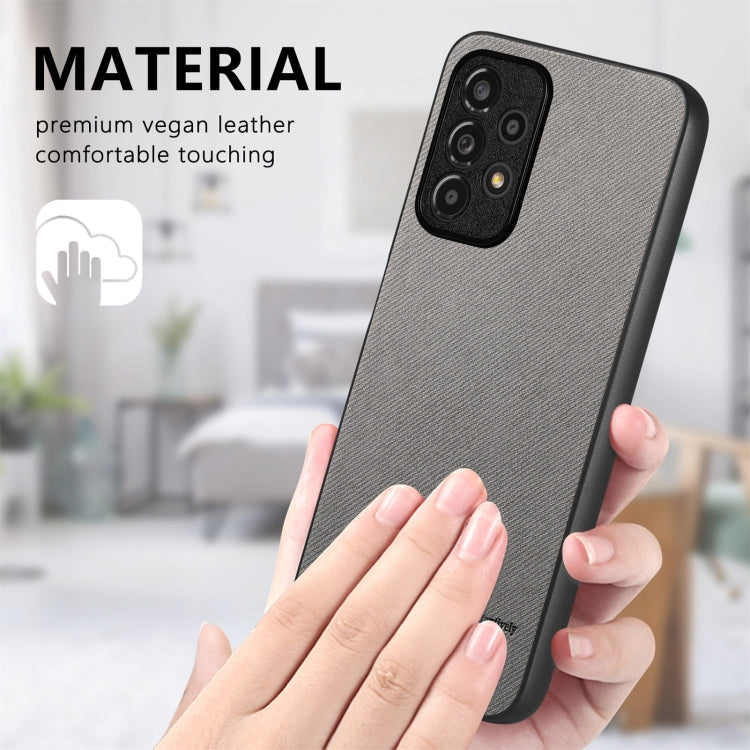 For Samsung Galaxy A53 5G Twill Fabric Leather Skin Back Phone Case