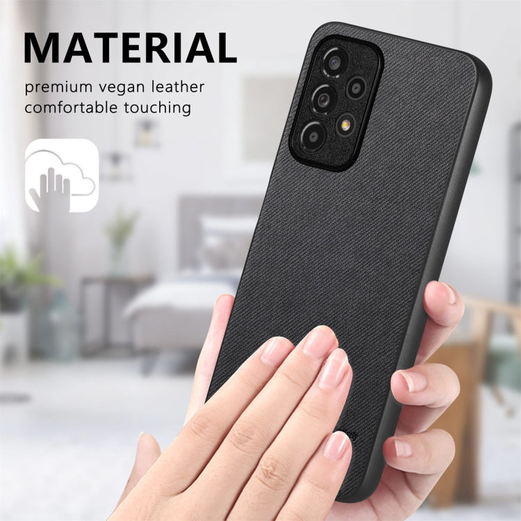 For Samsung Galaxy A53 5G Twill Fabric Leather Skin Back Phone Case