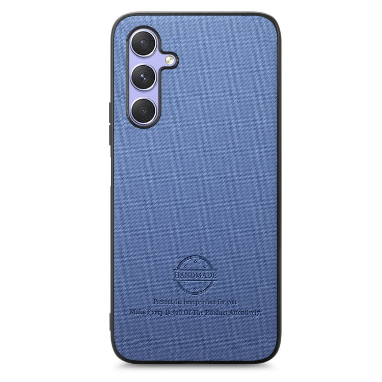 For Samsung Galaxy A54 5G Twill Fabric Leather Skin Back Phone Case