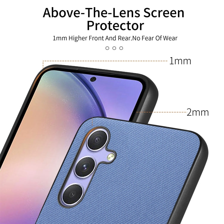 For Samsung Galaxy A54 5G Twill Fabric Leather Skin Back Phone Case
