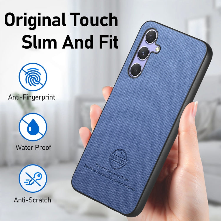 For Samsung Galaxy A54 5G Twill Fabric Leather Skin Back Phone Case