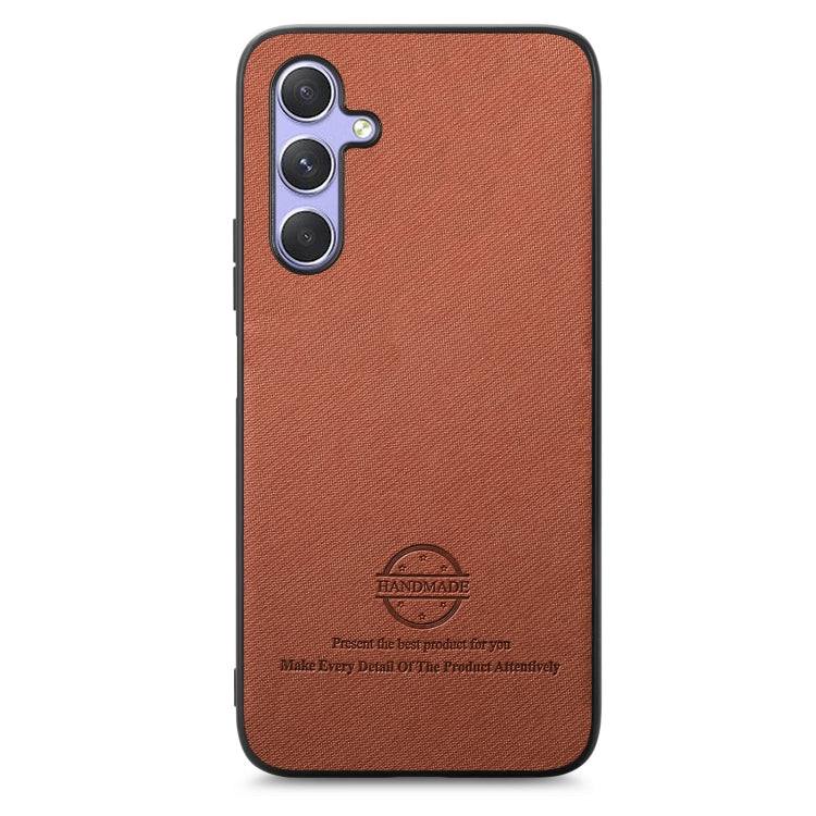For Samsung Galaxy A54 5G Twill Fabric Leather Skin Back Phone Case
