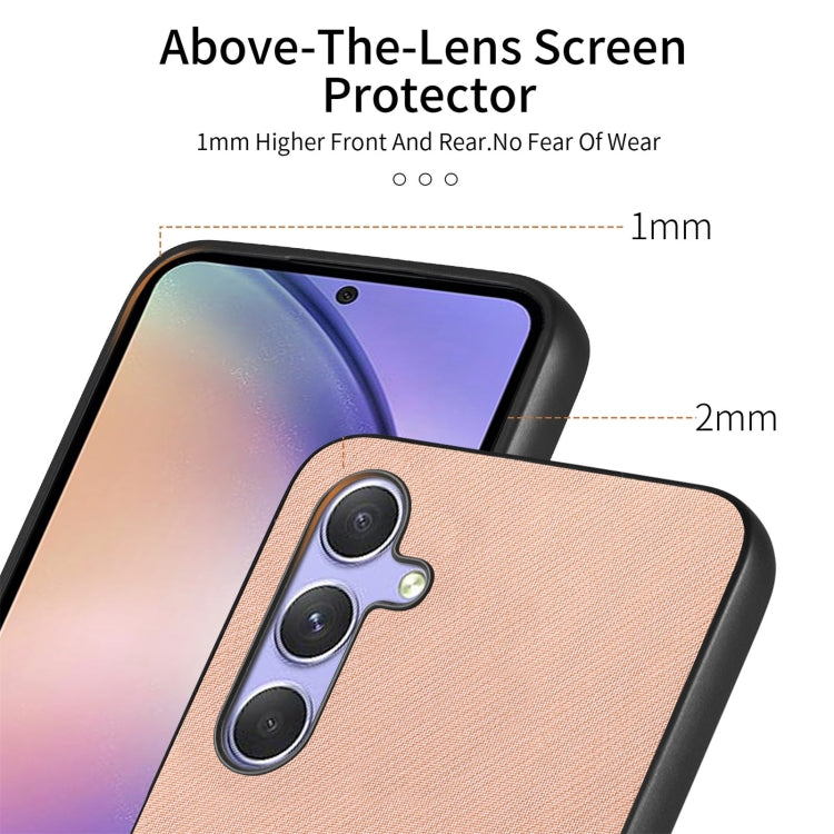 For Samsung Galaxy A54 5G Twill Fabric Leather Skin Back Phone Case