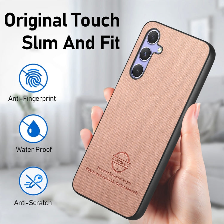 For Samsung Galaxy A54 5G Twill Fabric Leather Skin Back Phone Case