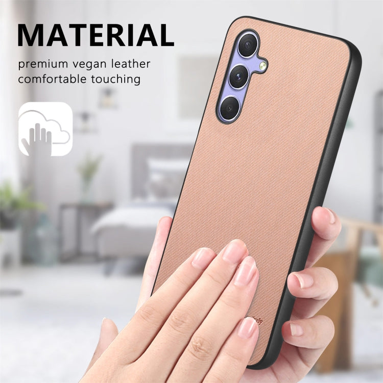For Samsung Galaxy A54 5G Twill Fabric Leather Skin Back Phone Case