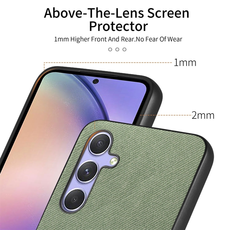 For Samsung Galaxy A54 5G Twill Fabric Leather Skin Back Phone Case