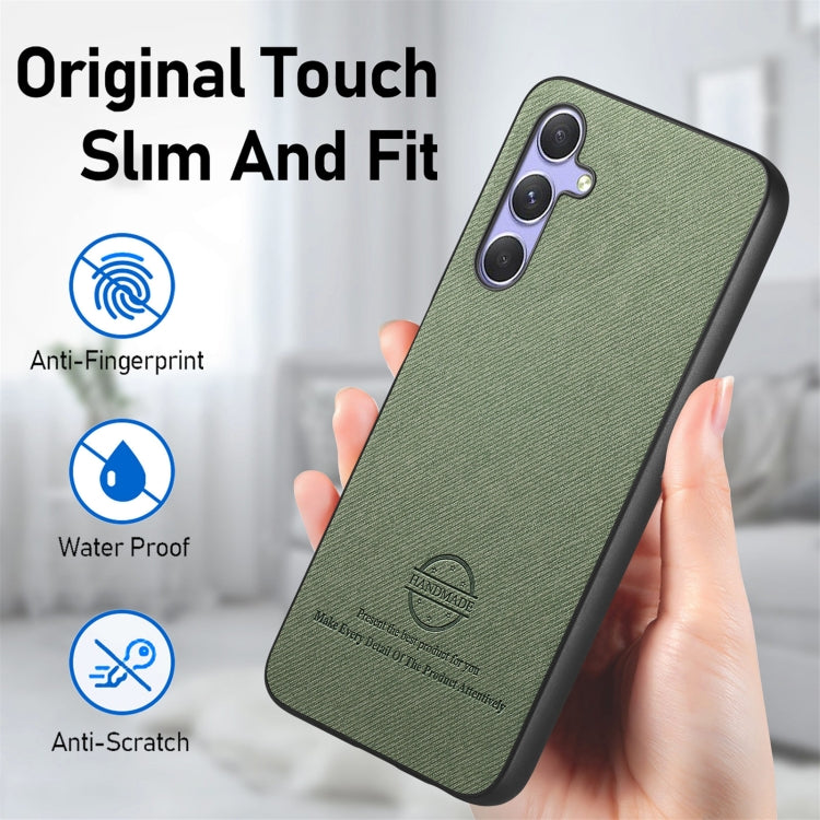 For Samsung Galaxy A54 5G Twill Fabric Leather Skin Back Phone Case