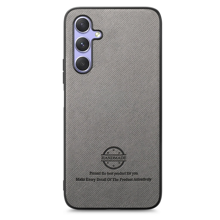 For Samsung Galaxy A54 5G Twill Fabric Leather Skin Back Phone Case