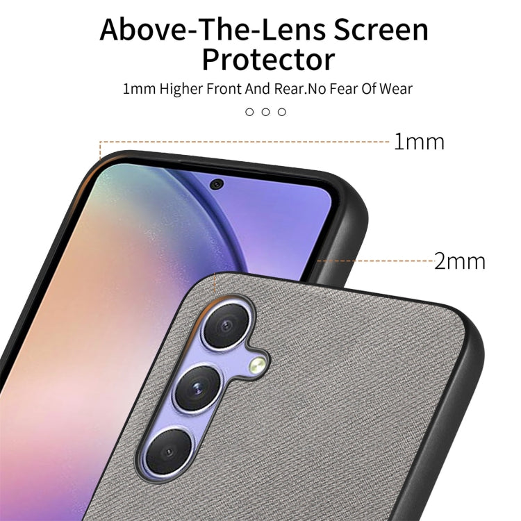 For Samsung Galaxy A54 5G Twill Fabric Leather Skin Back Phone Case