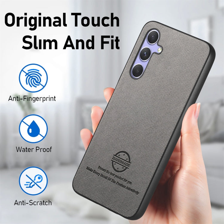 For Samsung Galaxy A54 5G Twill Fabric Leather Skin Back Phone Case