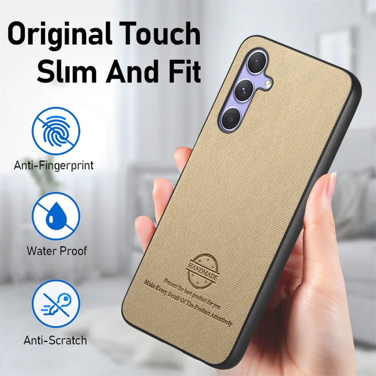 For Samsung Galaxy A54 5G Twill Fabric Leather Skin Back Phone Case