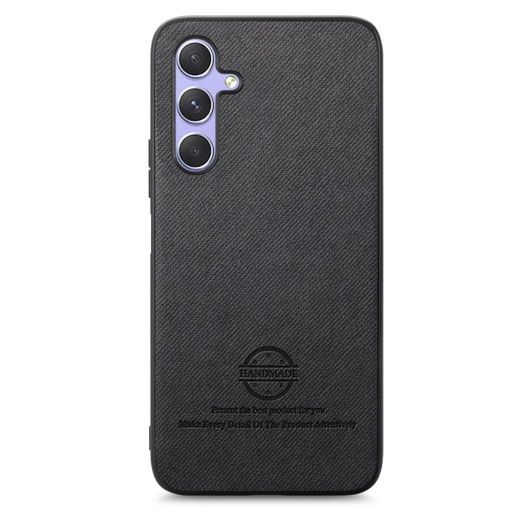 For Samsung Galaxy A54 5G Twill Fabric Leather Skin Back Phone Case