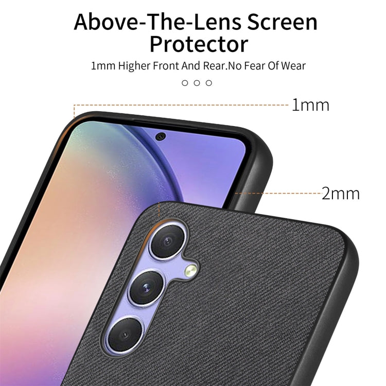 For Samsung Galaxy A54 5G Twill Fabric Leather Skin Back Phone Case