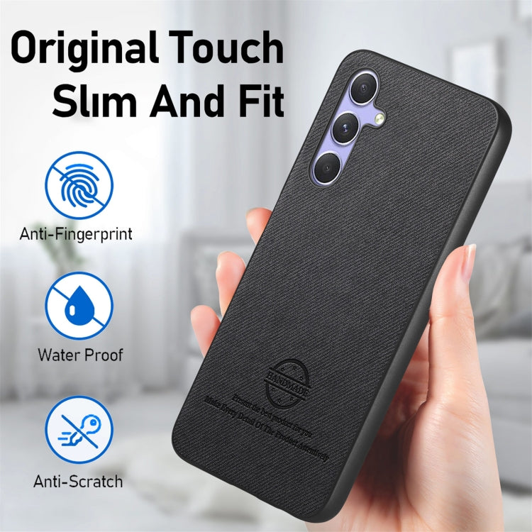 For Samsung Galaxy A54 5G Twill Fabric Leather Skin Back Phone Case