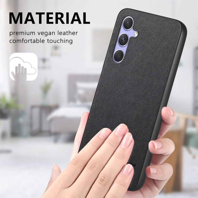 For Samsung Galaxy A54 5G Twill Fabric Leather Skin Back Phone Case